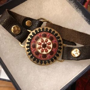 Lucky Brand Mandala Leather Bracelet